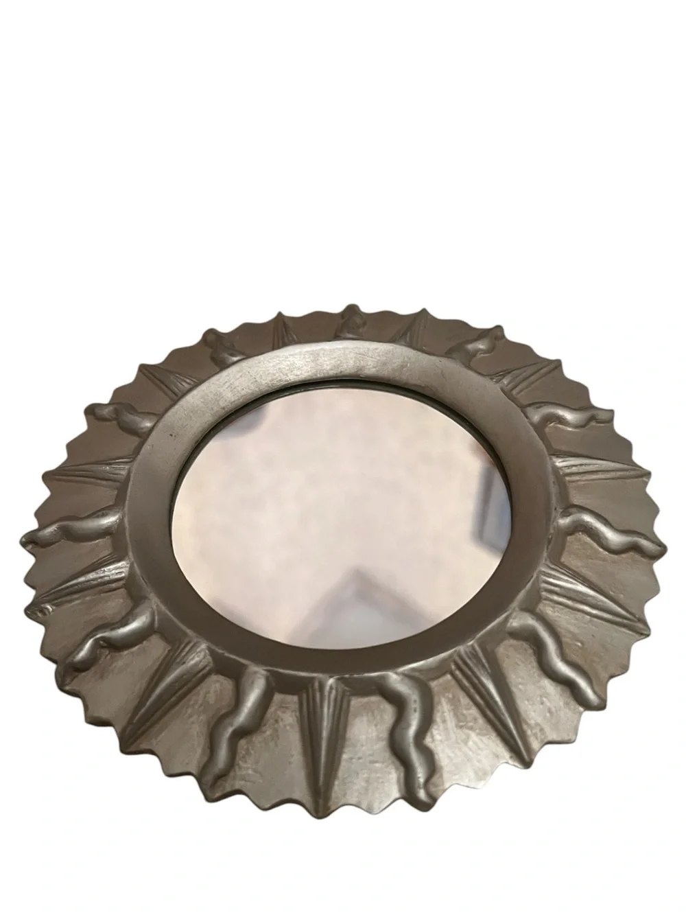 Vtg Y2K Sun Wall Mirror Replacement Boho Celestial Tarnished Silver 2003